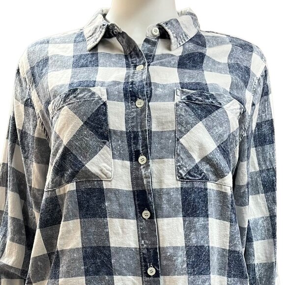 Dizzy Lizzy Checkered Long Sleeves Button Up Shirt Womens Size 1X (D10085) - Picture 2 of 10